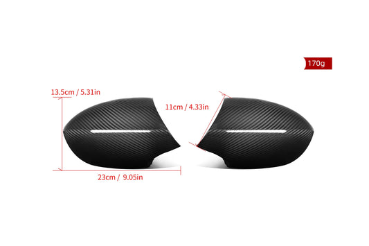 BMW 1M E87 2004 2005 2006 2007 2008 2009 2010 2011 with Aftermarket Parts - OE Style Replacement Mirror Caps Pre-preg Carbon Fiber from Aero Republic