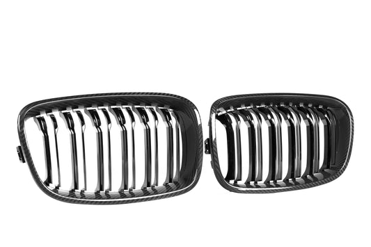 BMW 1 Series 135i 125i 118i 116i 114i 125d 120d 118d 116d 114d F20 Pre-LCI 2012 2013 2014 with Aftermarket Parts - Dual Slat Front Kidney Grill Pre-preg Carbon Fiber from Aero Republic