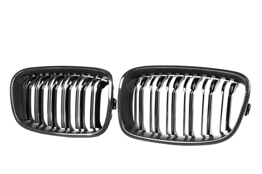 BMW 1 Series 135i 125i 118i 116i 114i 125d 120d 118d 116d 114d F20 Pre-LCI 2012 2013 2014 with Aftermarket Parts - Dual Slat Front Kidney Grill Pre-preg Carbon Fiber from Aero Republic