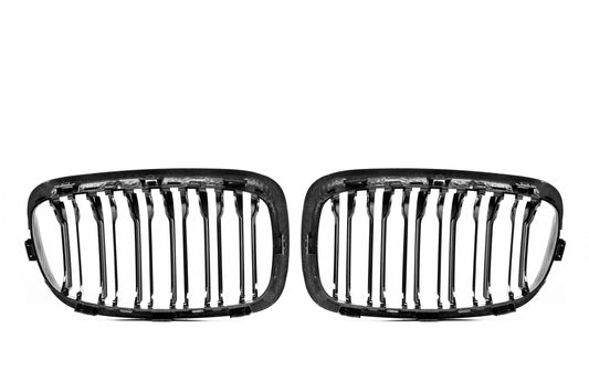 BMW 1 Series 135i 125i 118i 116i 114i 125d 120d 118d 116d 114d F20 Pre-LCI 2012 2013 2014 with Aftermarket Parts - Dual Slat Front Kidney Grill Pre-preg Carbon Fiber from Aero Republic