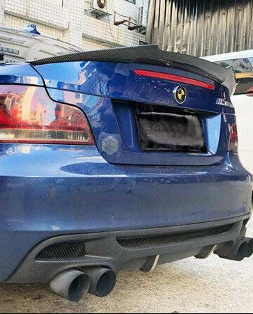 BMW 1 Series 1M 135is 135i 128i 125se 125i 123d 120i 120d 118i 118d E82 2007 2008 2009 2010 2011 2012 2013 with Aftermarket Parts - M4 Style Rear Lip Spoiler Carbon Fiber from Aero Republic