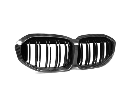 BMW 1 Series M135i xDrive 128ti 120i 118i 116i 120d 118d 116d F40 2020 2021 2022 2023 2024 with Aftermarket Parts - Dual Slat Front Kidney Grill Pre-preg Carbon Fiber from Aero Republic