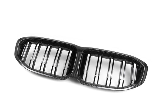 BMW 1 Series M135i xDrive 128ti 120i 118i 116i 120d 118d 116d F40 2020 2021 2022 2023 2024 with Aftermarket Parts - Dual Slat Front Kidney Grill Pre-preg Carbon Fiber from Aero Republic