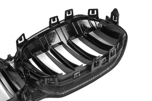 BMW 1 Series M135i xDrive 128ti 120i 118i 116i 120d 118d 116d F40 2020 2021 2022 2023 2024 with Aftermarket Parts - Dual Slat Front Kidney Grill Pre-preg Carbon Fiber from Aero Republic