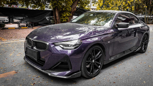 BMW 2 Series M240 230 G42 2022 2023 2024 with Aftermarket Parts - OE Style Front Grill Frame Pre-preg Carbon Fiber from Aero Republic
