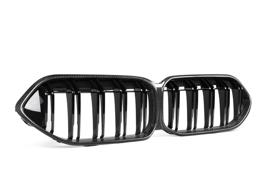 BMW 2 Series 228 M235 F44 2020 2021 2022 2023 2024 (Fits both Pre-LCI and LCI) with Aftermarket Parts - Dual Slat Front Kidney Grill Pre-preg Carbon Fiber from Aero Republic