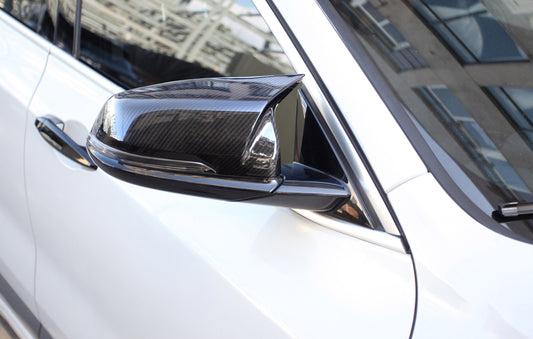BMW 2 Series M235 228 F44 2020 2021 2022 2023 2024 (Fits both Pre-LCI & LCI) with Aftermarket Parts - M Style Replacement Mirror Caps Pre-preg Carbon Fiber from Aero Republic