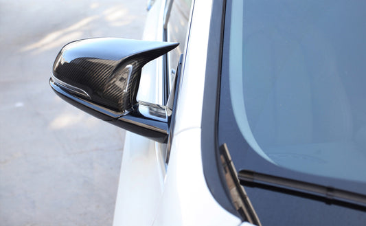 BMW 2 Series M235 228 F44 2020 2021 2022 2023 2024 (Fits both Pre-LCI & LCI) with Aftermarket Parts - M Style Replacement Mirror Caps Pre-preg Carbon Fiber from Aero Republic