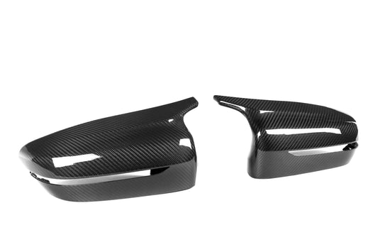 BMW 2 Series 230 G42 2022-ON (Left Hand Drive Only) with Aftermarket Parts - F9X Style / LHD Replacement Mirror Caps Dry Pre-preg Carbon Fiber from Aero Republic