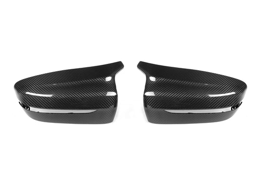 BMW 2 Series 230 G42 2022-ON (Left Hand Drive Only) with Aftermarket Parts - F9X Style / LHD Replacement Mirror Caps Dry Pre-preg Carbon Fiber from Aero Republic