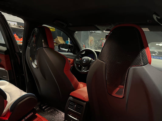BMW 2 Series M240 230 G42 2022 2023 2024 with Aftermarket Parts - Seat Backrest Cover Pre-preg Carbon Fiber from Aero Republic
