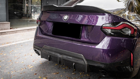 BMW 2 Series M240 230 G42 2022-ON & 2 Series M240i 230i (with M-package bumper, does not fit base model) G42 2022-ON with Aftermarket Parts - MP Style & M240 Conversion Rear Diffuser & Set Pre-preg Carbon Fiber / PP from Aero Republic