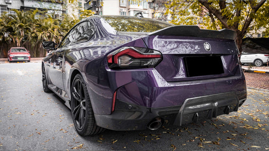 BMW 2 Series M240 230 G42 2022-ON & 2 Series M240i 230i (with M-package bumper, does not fit base model) G42 2022-ON with Aftermarket Parts - MP Style & M240 Conversion Rear Diffuser & Set Pre-preg Carbon Fiber / PP from Aero Republic