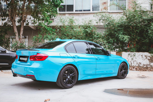 BMW 3 Series 340i 335i 330i 328i 320i 318i 335d 330d 325d 320d 318d 316d F30 Sedan 2012 2013 2014 2015 2016 2017 2018 2019 & M3 F80 Sedan 2014 2015 2016 2017 2018 with Aftermarket Parts - P Style Rear Lip Spoiler Pre-preg Carbon Fiber from Aero Republic
