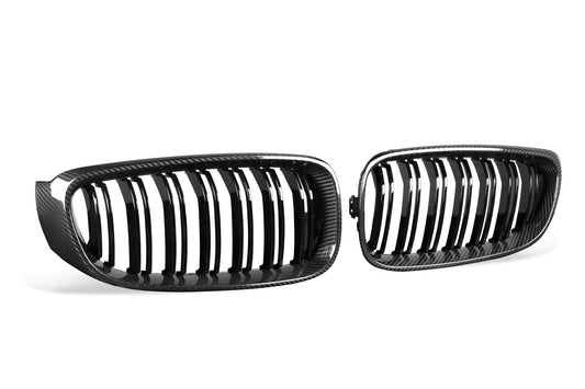 BMW 3 Series GT Gran Turismo 328i 335i F34 2012 2013 2014 2015 2016 2017 2018 2019 with Aftermarket Parts - Dual Slat Front Kidney Grill Pre-preg Carbon Fiber from Aero Republic