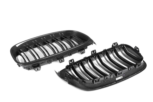 BMW 3 Series GT Gran Turismo 328i 335i F34 2012 2013 2014 2015 2016 2017 2018 2019 with Aftermarket Parts - Dual Slat Front Kidney Grill Pre-preg Carbon Fiber from Aero Republic