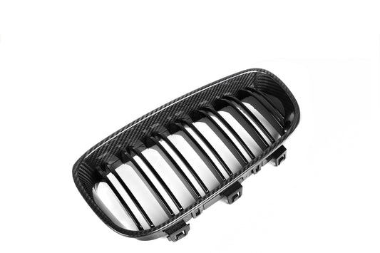 BMW 3 Series GT Gran Turismo 328i 335i F34 2012 2013 2014 2015 2016 2017 2018 2019 with Aftermarket Parts - Dual Slat Front Kidney Grill Pre-preg Carbon Fiber from Aero Republic