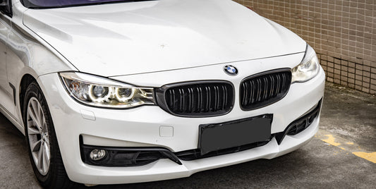 BMW 3 Series GT Gran Turismo 328i 335i F34 2012 2013 2014 2015 2016 2017 2018 2019 with Aftermarket Parts - Dual Slat Front Kidney Grill Pre-preg Carbon Fiber from Aero Republic