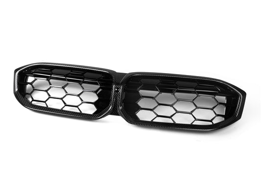 BMW 3 Series M340 330 320 G20 G21 LCI 2023 2024 with Aftermarket Parts - Dual Slat Front Kidney Grill Pre-preg Carbon Fiber from Aero Republic