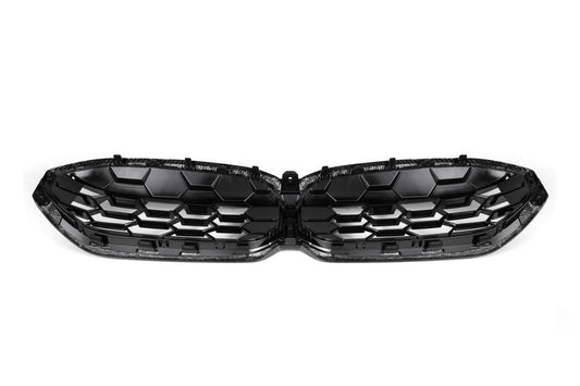 BMW 3 Series M340 330 320 G20 G21 LCI 2023 2024 with Aftermarket Parts - Dual Slat Front Kidney Grill Pre-preg Carbon Fiber from Aero Republic