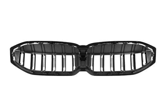 BMW 3 Series M340 330 320 G20 G21 LCI 2023 2024 with Aftermarket Parts - Dual Slat Front Kidney Grill Pre-preg Carbon Fiber from Aero Republic
