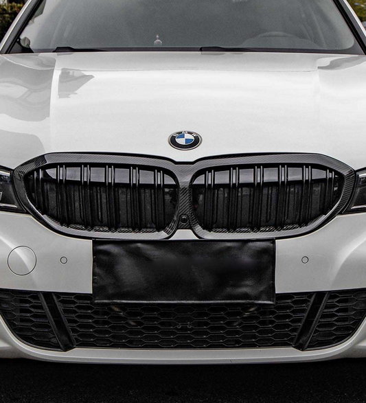 BMW 3 Series M340 330 320 G20 G21 Pre-LCI 2019 2020 2021 2022 with Aftermarket Parts - Dual Slat Front Kidney Grill ABS from Aero Republic