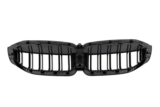 BMW 3 Series M340 330 320 G20 G21 Pre-LCI 2019 2020 2021 2022 with Aftermarket Parts - Dual Slat Front Kidney Grill Pre-preg Carbon Fiber from Aero Republic