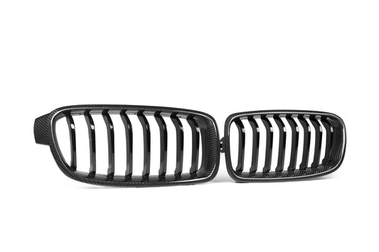 BMW 3 Series M340 340 335 330 328 320 F30 F31 2013 2014 2015 2016 2017 2018 2019 2020 with Aftermarket Parts - Single Slat Front Kidney Grill Pre-preg Carbon Fiber from Aero Republic