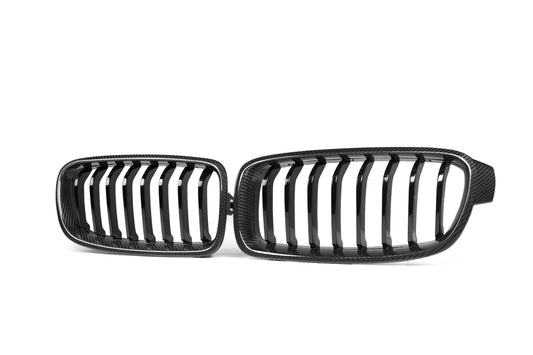 BMW 3 Series M340 340 335 330 328 320 F30 F31 2013 2014 2015 2016 2017 2018 2019 2020 with Aftermarket Parts - Single Slat Front Kidney Grill Pre-preg Carbon Fiber from Aero Republic