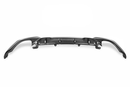 BMW 3 Series M340i 330i (With M-package Bumper, Does Not Fit Base Model Bumper) Pre-LCI G20 G21 2019 2020 2021 2022 with Aftermarket Parts - MP Sports Rear Diffuser Pre-preg Carbon Fiber from Aero Republic