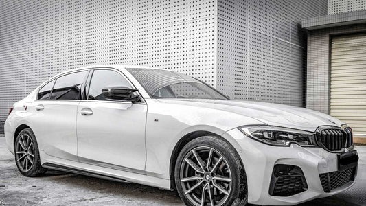 BMW 3 Series M340i 330i (With M-package Bumper, Does Not Fit Base Model Bumper) Pre-LCI G20 G21 2019 2020 2021 2022 with Aftermarket Parts - MP Sports Side Skirts Pre-preg Carbon Fiber from Aero Republic