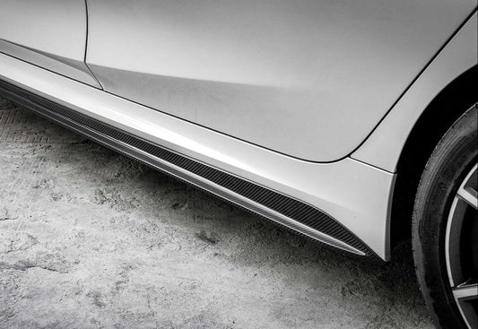 BMW 3 Series M340i 330i (With M-package Bumper, Does Not Fit Base Model Bumper) Pre-LCI G20 G21 2019 2020 2021 2022 with Aftermarket Parts - MP Sports Side Skirts Pre-preg Carbon Fiber from Aero Republic