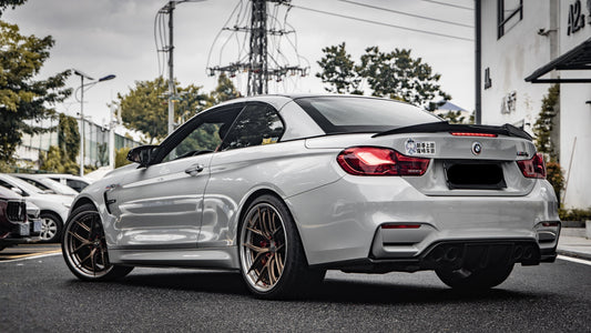 BMW 4 Series 440i 435i 430i 428i F32 Coupe 2014 2015 2016 2017 2018 2019 2020 & M4 F82 Coupe 2014 2015 2016 2017 2018 2019 2020 with Aftermarket Parts - M4 V2 Style Rear Lip Spoiler Pre-preg Carbon Fiber from Aero Republic