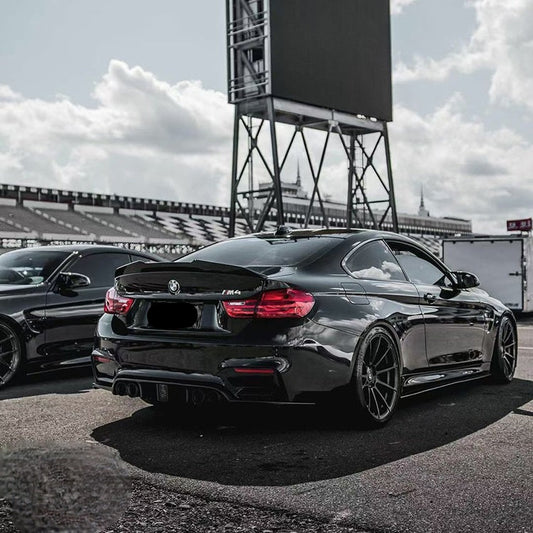 BMW 4 Series 440i 435i 430i 428i F32 Coupe 2014 2015 2016 2017 2018 2019 2020 & M4 F82 Coupe 2014 2015 2016 2017 2018 2019 2020 with Aftermarket Parts - PSM Style Rear Lip Spoiler Pre-preg Carbon Fiber from Aero Republic