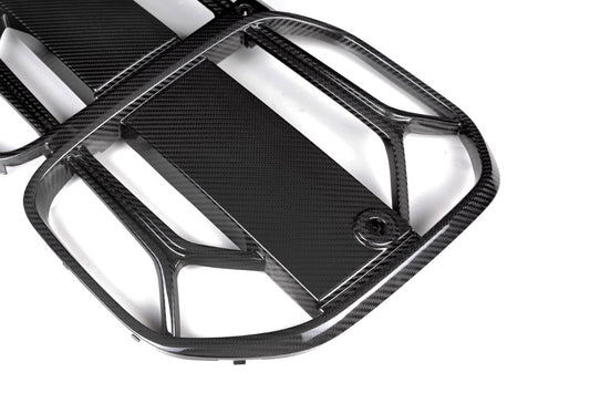 BMW 4 Series M440 430 G22 G23 2020 2021 2022 2023 2024 with Aftermarket Parts - CSL / Without ACC & CSL / With ACC Front Kidney Grill Pre-preg Carbon Fiber from Aero Republic