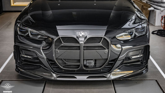BMW 4 Series M440 430 G22 G23 2020 2021 2022 2023 2024 with Aftermarket Parts - CSL / Without ACC & CSL / With ACC Front Kidney Grill Pre-preg Carbon Fiber from Aero Republic