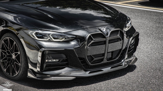 BMW 4 Series M440 430 G22 G23 2020 2021 2022 2023 2024 with Aftermarket Parts - CSL / Without ACC & CSL / With ACC Front Kidney Grill Pre-preg Carbon Fiber from Aero Republic