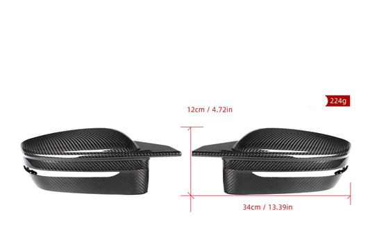 BMW 4 Series M440 430 G22 G23 2020 2021 & 4 Series 430 G22 G23 G26 2022-ON & I4 e Drive 40 G26 2022-ON LHD (Left Hand Drive Only) & RHD (Right Hand Drive Only) with Aftermarket Parts - G8X M Style / LHD & RHD Replacement Mirror Caps Pre-preg Carbon Fiber from Aero Republic