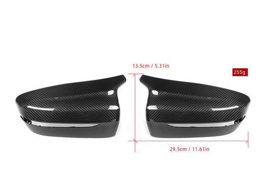 BMW 4 Series M440 430 G22 G23 2020 2021 (Left Hand Drive Only) & 430 G22 G23 G26 2022-ON (Left Hand Drive Only) & I4 eDrive 40 G26 2022-ON (Left Hand Drive Only) with Aftermarket Parts - OE Style & F9X Style / LHD Replacement Mirror Caps Carbon Fiber from Aero Republic