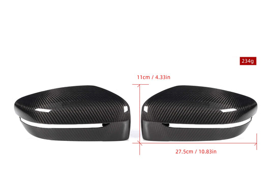 BMW 4 Series M440 430 G22 G23 2020 2021 (Left Hand Drive Only) & 430 G22 G23 G26 2022-ON (Left Hand Drive Only) & I4 eDrive 40 G26 2022-ON (Left Hand Drive Only) with Aftermarket Parts - OE Style & F9X Style / LHD Replacement Mirror Caps Carbon Fiber from Aero Republic