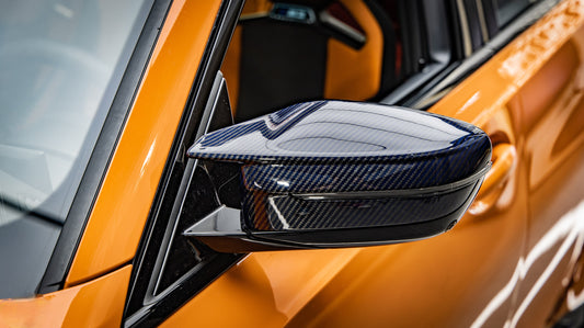 BMW 4 Series M440 G22 G23 G26 2022-ON LHD (Left Hand Drive Only) & I4 e Drive 40 G26 2022-ON LHD (Left Hand Drive Only) with Aftermarket Parts - OE Style Replacement Mirror Caps Pre-preg Carbon Fiber from Aero Republic