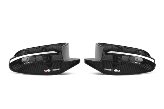BMW 4 Series M440 G22 G23 G26 2022-ON LHD (Left Hand Drive Only) & I4 e Drive 40 G26 2022-ON LHD (Left Hand Drive Only) with Aftermarket Parts - OE Style Replacement Mirror Caps Pre-preg Carbon Fiber from Aero Republic