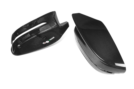 BMW 4 Series M440 G22 G23 G26 2022-ON LHD (Left Hand Drive Only) & I4 e Drive 40 G26 2022-ON LHD (Left Hand Drive Only) with Aftermarket Parts - OE Style Replacement Mirror Caps Pre-preg Carbon Fiber from Aero Republic