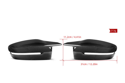 BMW 4 Series M440 G22 G23 G26 2022-ON LHD (Left Hand Drive Only) & I4 e Drive 40 G26 2022-ON LHD (Left Hand Drive Only) with Aftermarket Parts - OE Style Replacement Mirror Caps Pre-preg Carbon Fiber from Aero Republic