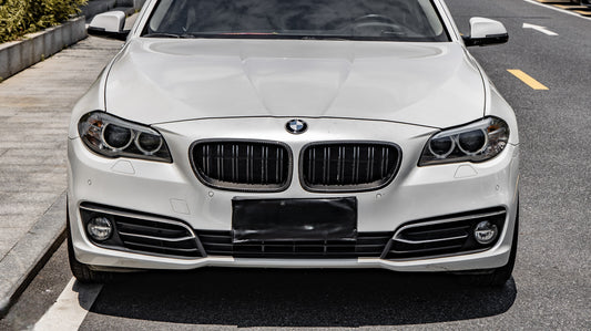 BMW 5 Series 550i 535i 530i 528i 523i 520i 535d 530d 525d 520d 518d F10 F11 (Both Fits Pre-LCI & LCI) 2011 2012 2013 2014 2015 2016 2017 & M5 F10 2011 2012 2013 2014 2015 2016 2017 with Aftermarket Parts - Dual Slat Front Kidney Grill Pre-preg Carbon Fiber from Aero Republic
