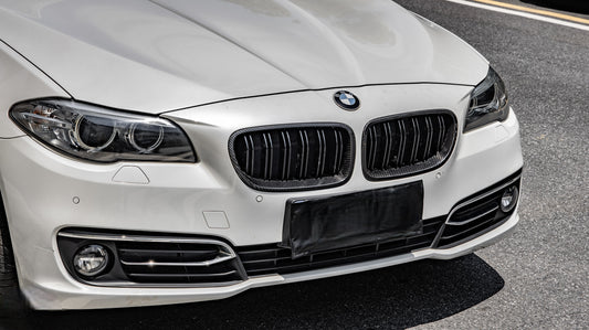 BMW 5 Series 550i 535i 530i 528i 523i 520i 535d 530d 525d 520d 518d F10 F11 (Both Fits Pre-LCI & LCI) 2011 2012 2013 2014 2015 2016 2017 & M5 F10 2011 2012 2013 2014 2015 2016 2017 with Aftermarket Parts - Dual Slat Front Kidney Grill Pre-preg Carbon Fiber from Aero Republic