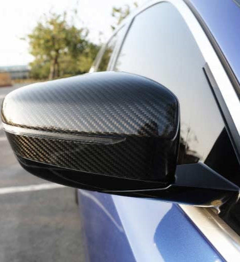 BMW 5 Series M550i 540i G30 (Both Fits Pre-LCI & LCI) 2018 2019 2020 2021 2022 2023 2024 LHD (Left Hand Drive Only) with Aftermarket Parts - OE Style Replacement Mirror Caps Carbon Fiber from Aero Republic