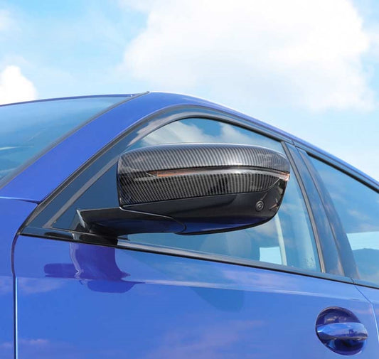 BMW 5 Series M550i 540i G30 (Both Fits Pre-LCI & LCI) 2018 2019 2020 2021 2022 2023 2024 LHD (Left Hand Drive Only) with Aftermarket Parts - OE Style Replacement Mirror Caps Carbon Fiber from Aero Republic