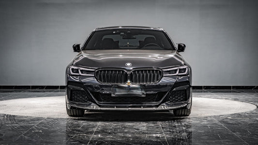BMW 5 Series M550i 540i LCI G30 2021 2022 2023 with Aftermarket Parts - MP Style Front Lip Carbon Fiber from Aero Republic