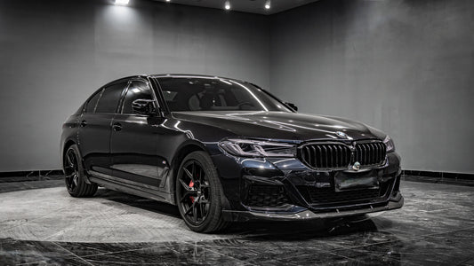 BMW 5 Series M550i 540i LCI G30 2021 2022 2023 with Aftermarket Parts - MP Style Front Lip Carbon Fiber from Aero Republic